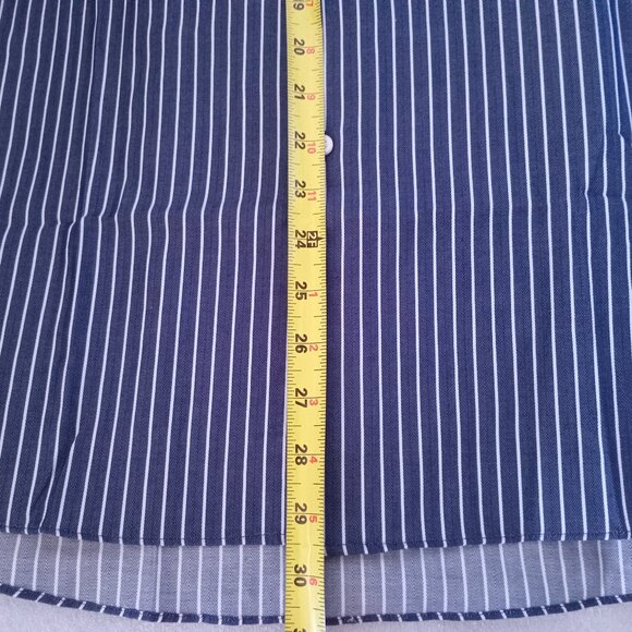 Ben Sherman Men's Button Up Shirt Indigo Blue/White Long Sleeve Striped Size M - Picture 6 of 9